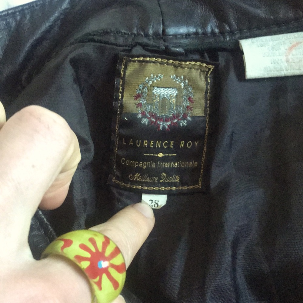 Vintage Laurence Roy high-waisted leather pants - Picture 9 of 10